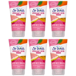 St. Ives Radiant Skin Face Scrub Pink Lemon & Mandarin 150ml - 6 Pack - Picture 1 of 3