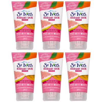 St. Ives Radiant Skin Face Scrub Pink Lemon & Mandarin 150ml - 6 Pack - Image 1 of 3