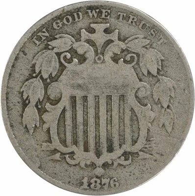 1876 Shield Nickel VG Uncertified #927 - Image 1 of 2