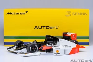 1991 McLAREN HONDA MP4/6 F1 CAR #1 A. SENNA NO McLAREN LOGOS 1:18 AUTOart 89150 - Picture 1 of 24