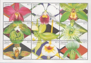 Malediven Flora/Blumen/Orchideen Block 1995 postfrisch - Bild 1 von 1
