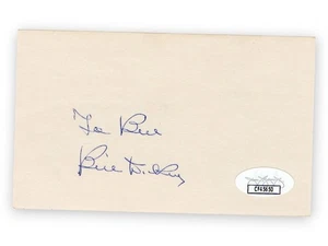 Bill Dickey Signed Autographed 3X5 Index Card Yankees Personalized JSA CF45650 - Picture 1 of 2