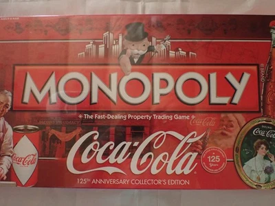 SEALED Monopoly Coca Cola 125th Anniversary Collector's Edition Board Game - Image 1 of 4