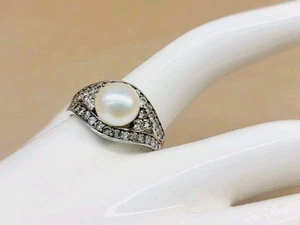 Stauer Sterling Silver Pearl Ring size 10 - Picture 1 of 8