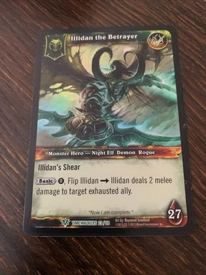 World of Warcraft TCG: Timewalkers Illidan the Betrayer Hero Card Foil WoW 23/30 - Image 1 of 2