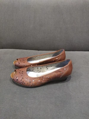 RIEKER Cuñas Peep-Toe Marrón, Talla EUR 40 (US 9) Foto 1 de 4