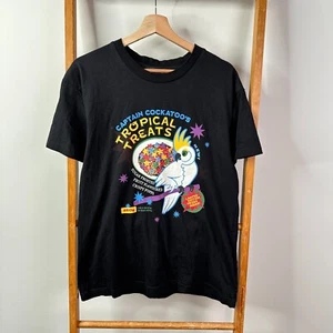 Dangerfield Shirt Womens Small Cereal Oversized Cotton Tee Black Short Sleeve - Picture 1 of 8