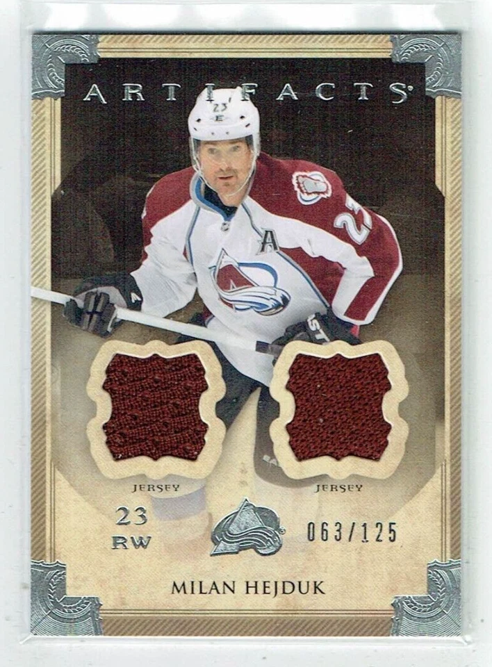 13-14 UD Upper Deck Artifacts  Milan Hejduk  /125  Dual Jerseys - Image 1 of 1