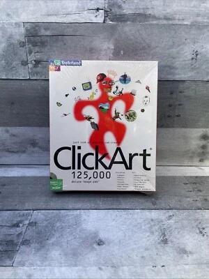 Broderbund CLICKART 125,000 Deluxe Image Pak PC CD- Rom WIN95 SEALED - Image 1 of 4