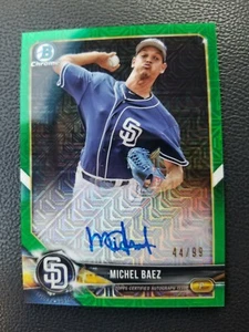 2018 Bowman Chrome Mega Box Michael Baez GREEN Refractor Auto /99 - Picture 1 of 1