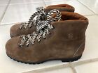 Vtg Summit Italy Brown Leather Suede Hiking Boots Mountaineering Women 8M