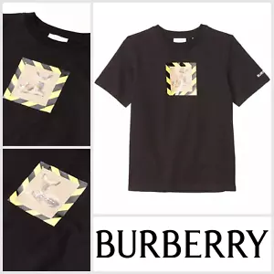 Burberry T-Shirt Top Tee Age 12 / 152 cm Kids Unisex Renley Deer Cotton - Black - Picture 1 of 7