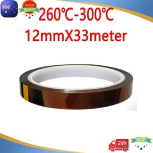 12 mm 33 m cinta Kapton de alta temperatura resistente al calor poliimida para soldadura OZ - Imagen 1 de 3