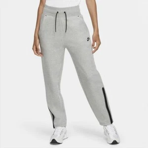 Nike Tech Fleece Damen High Waist ZIP HEMS Hose Gr. M, L, XL grau meliert - Bild 1 von 6