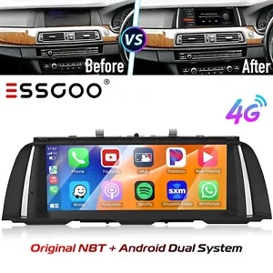 10.25" Carplay Android 13 Car Stereo 4G For BMW 5 Series F10 F11 NBT 2013-2016 - Picture 1 of 19