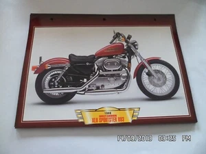 CARTE FICHE MOTO 1999 HARLEY DAVIDSON XLH SPORTSTER 883 - Picture 1 of 1