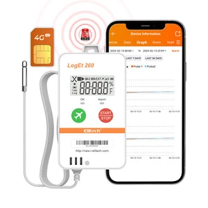 Elitech Registratore di dati temperatura umidità-40~185°F, 0~100%RH,Loget260-THE con sonda - Foto 1 di 7