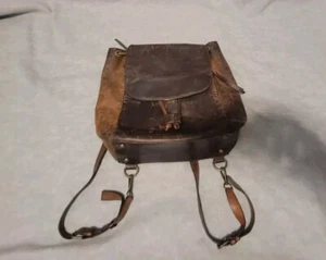 Rachel Roy braun echt Echtleder wandelbar Rucksack Handtasche abgenutzt - Bild 1 von 8
