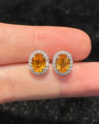 Gorgeous Tourmaline stone Ring for her 925 Sterling Silver Bridal stud earrings Foto 1 de 4