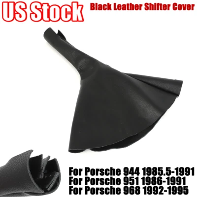 Cubierta de palanca de cambios de cuero negro 951 1986-91 968 1992-95 para Porsche 944 1985,5-1991 Foto 1 de 4