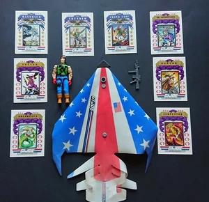 GI Joe Air Commandos Spirit mit Segelflugzeug & Sammelkarten ARHA 1991 Hasbro gebraucht - Bild 1 von 7