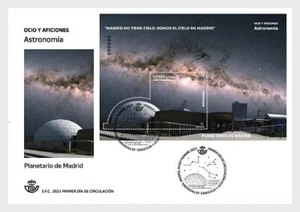 spain 2023 Leisure and Hobbies Astronomy dome Madrid Planetarium space ms1v FDC - Picture 1 of 1