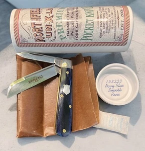 Great Eastern Cutlery GEC 143223 Gentlemen's Jack azul marino hueso liso - Imagen 1 de 15