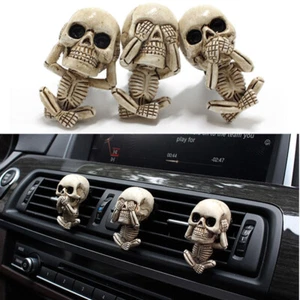 3PCS/Set Skull Ghost Car Air Freshener Car Perfume Diffuser Vent Clip Car Decor - Picture 1 of 12