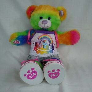 Build A Bear Rainbow/Multicoloured Bear Clothes and Shoes Plush Soft Toy