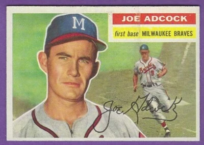 1956 Topps - #320  Joe Adcock - Milwaukee Braves - ExMt - Image 1 of 2