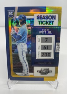 2022 Panini Chronicles Bobby Witt Jr. #'d /10 Contenders Optic Gold Rookie SP 🔥