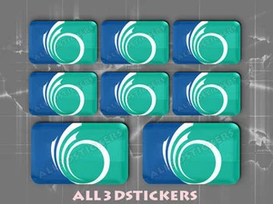 8 x 3D Stickers Resin Domed Flag Ottawa - Adhesive Decal Vinyl - Imagen 1 de 1