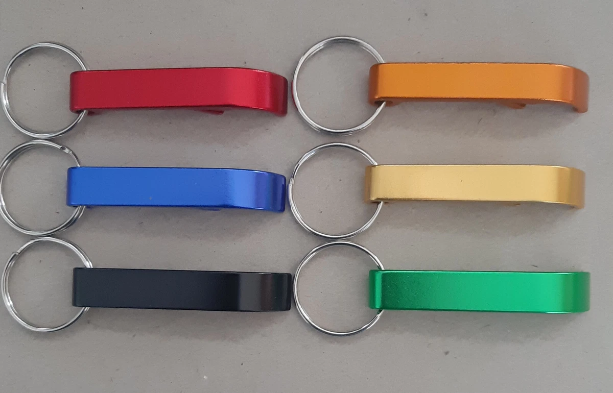 6x Mini-Flaschenöffner Schlüsselanhänger Aus Alu – Lustige Palmen-Designs, Bunt, Praktisch Für Unterwegs
