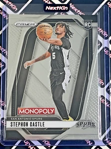 Stephon Castle 75 RC 2024-25 Panini Prizm Monopoly Base Rookie Card - Foto 1 di 3