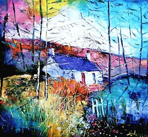 Jolomo John Lowrie Morrison Art print Springlight Glen Clova Angus Scotland