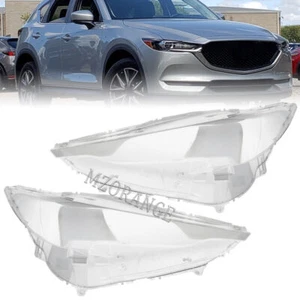 Left & Right Headlight Headlamp Lens Cover Shell For Mazda CX5 CX-5 2017-2021 - Picture 1 of 12