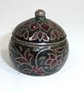 Riechdose 925er Silber Emaille - Bild 1 von 12