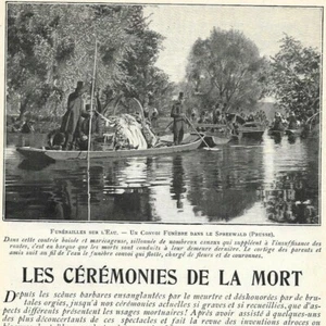 Les cérémonies de la mort - - Article de presse 1904 - Picture 1 of 5
