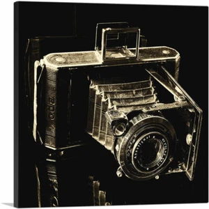 ARTCANVAS Old Camera Home Decor Square Canvas Art Print - Picture 1 of 11
