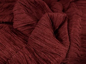 Blister Textured Double Jersey Stretch Dress Fabric, Per Metre - Brick Red - Picture 1 of 3