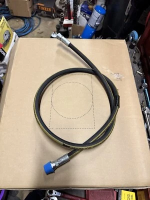 Genuine OEM Meyer 22885 Snowplow Hydraulic Hose 1/4x54 Female ORF Swivel E72 - Image 1 of 4