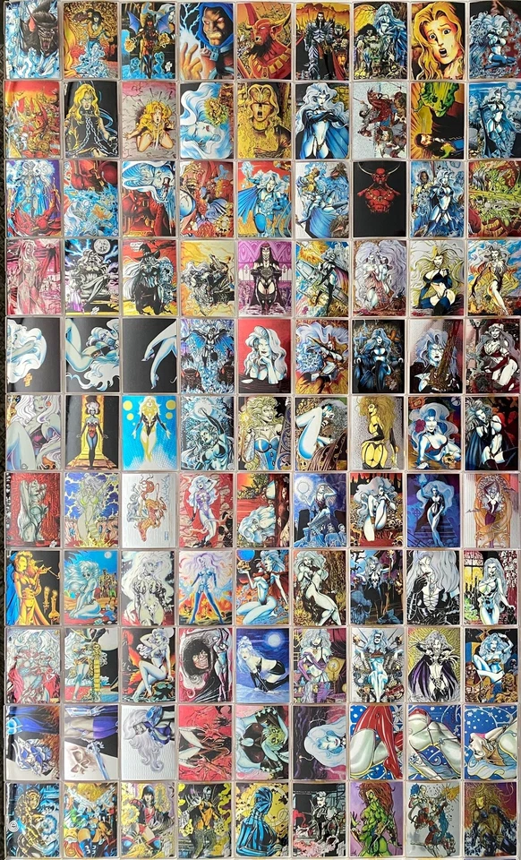 1994 Lady Death All Chromium Series 1 Complete Trading Card Set 100 Cards Krome - Image 1 of 4