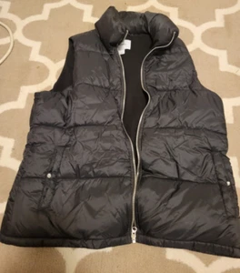 Old Navy Vest Womens Large Black Puffer Quilted Polyester Fleece Lined - Picture 1 of 2