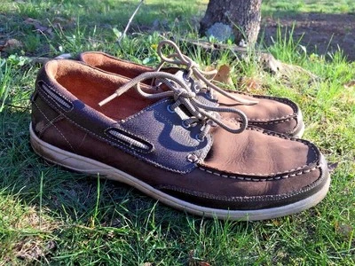 FLORSHEIM Cubierta de Barco CUERO Sillín OXFORD MOCASINES Vestido Informal Hombres Zapatos Talla 13 Foto 1 de 4