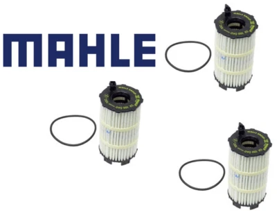 Set of 3 Oil Filter Kits for Audi S5 S6 S8 Q7 A6 A8 QUATTRO 4.2L V8 - MAHLE OEM - Image 1 of 4