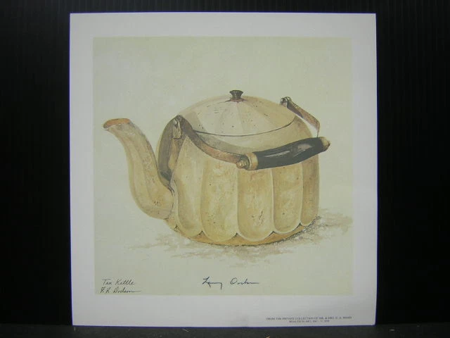 Tetera Larry Dodson mini firmada 1978 impresión artística Foto 1 de 1