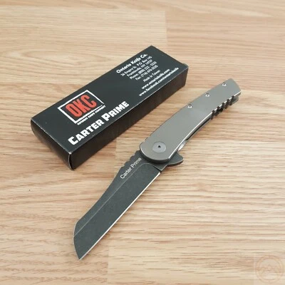 Cuchillo Plegable Ontario Carter Prime Herramienta 3.5" D2 Hoja de Acero Gris Mango de Titanio Foto 1 de 4