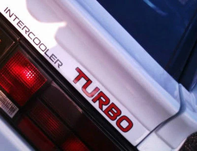 New 1986-1989 Mitsubishi Starion INTERCOOLER TURBO WideBody Rear Hatch Decal EX - Image 1 of 4