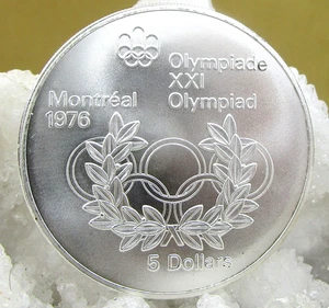 5 Dollar Kanada Olympische Spiele Montreal 1976 Q. Elizabeth II 1974 Silber 925 - Bild 1 von 2