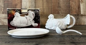 Sonoma Home Goods. Turkey Gravy Boat,Ladle, Tray. Thanksgiving/Christmas - Picture 1 of 17